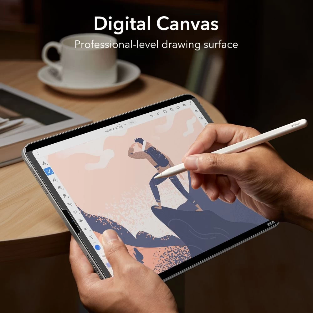 Apple iPad Pro 11 (2022) aizsargstikls  ESR PAPER FEEL MAGNETIC