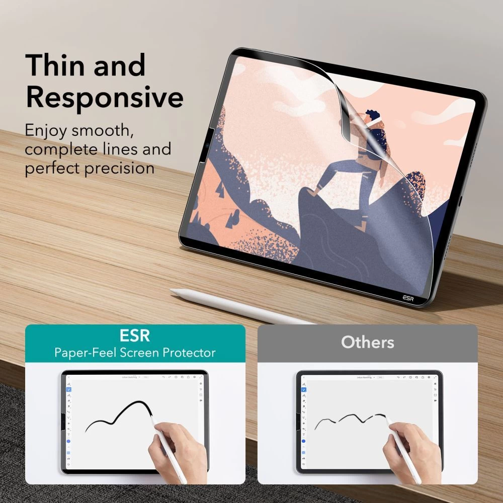 Apple iPad Pro 11 (2022) aizsargstikls  ESR PAPER FEEL MAGNETIC