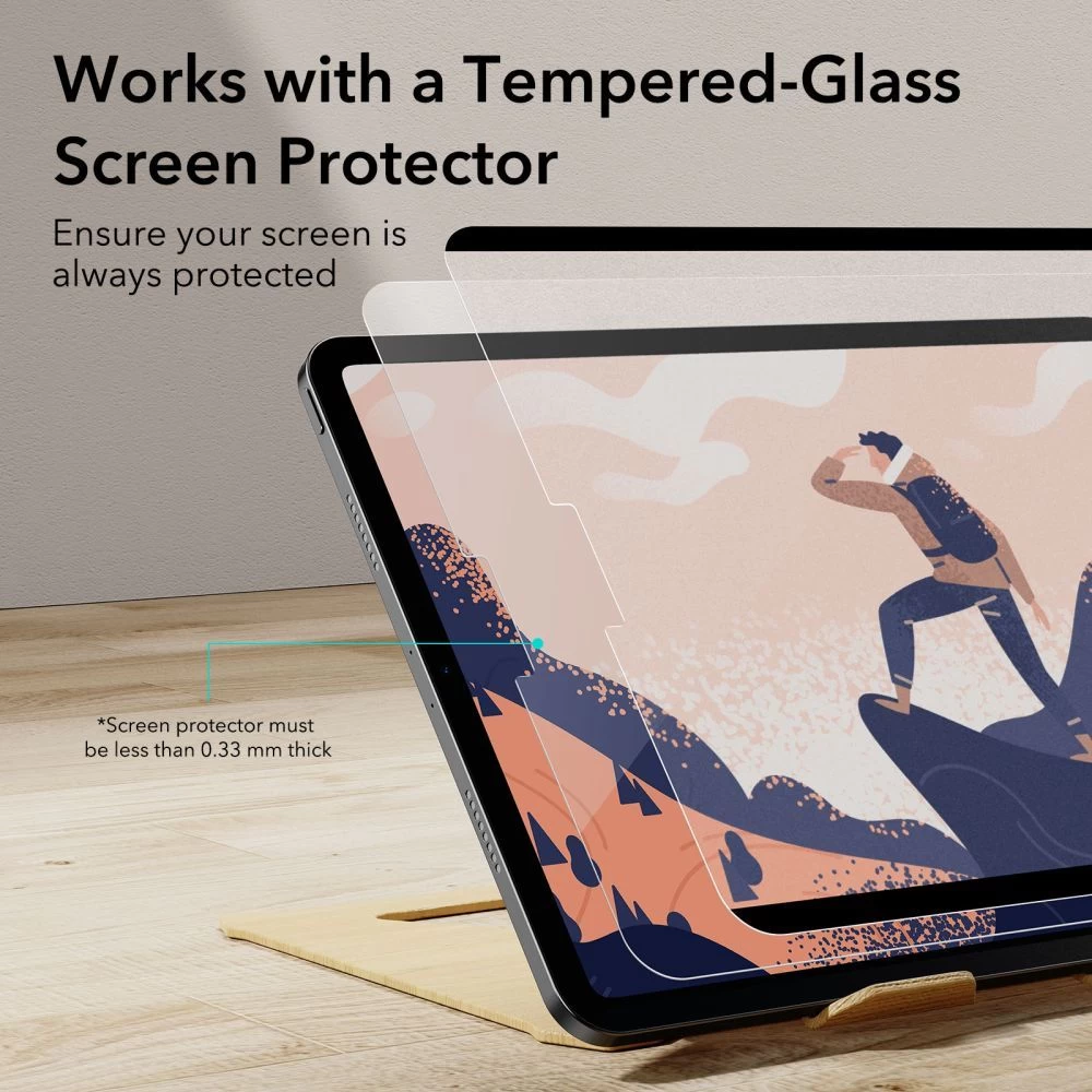 Apple iPad Pro 11 (2022) aizsargstikls  ESR PAPER FEEL MAGNETIC