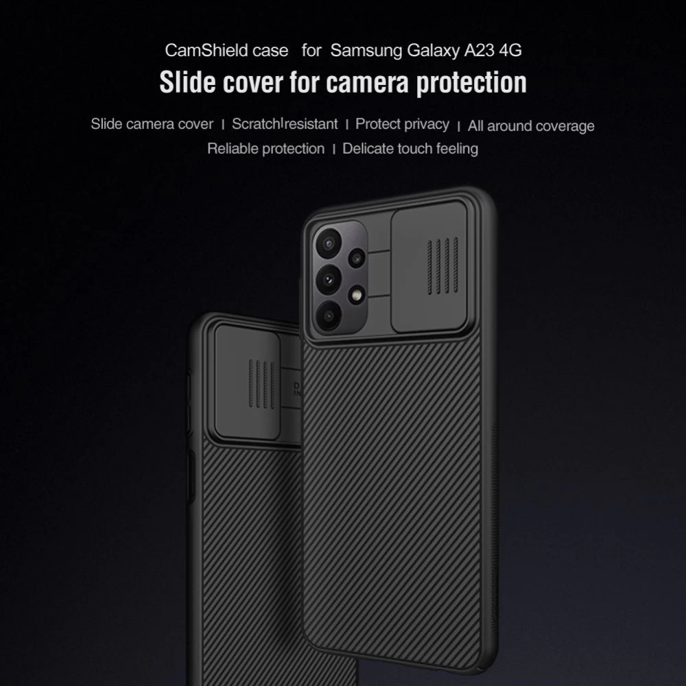 Samsung Galaxy A23 5G dėklas Juoda Nillkin CamShield