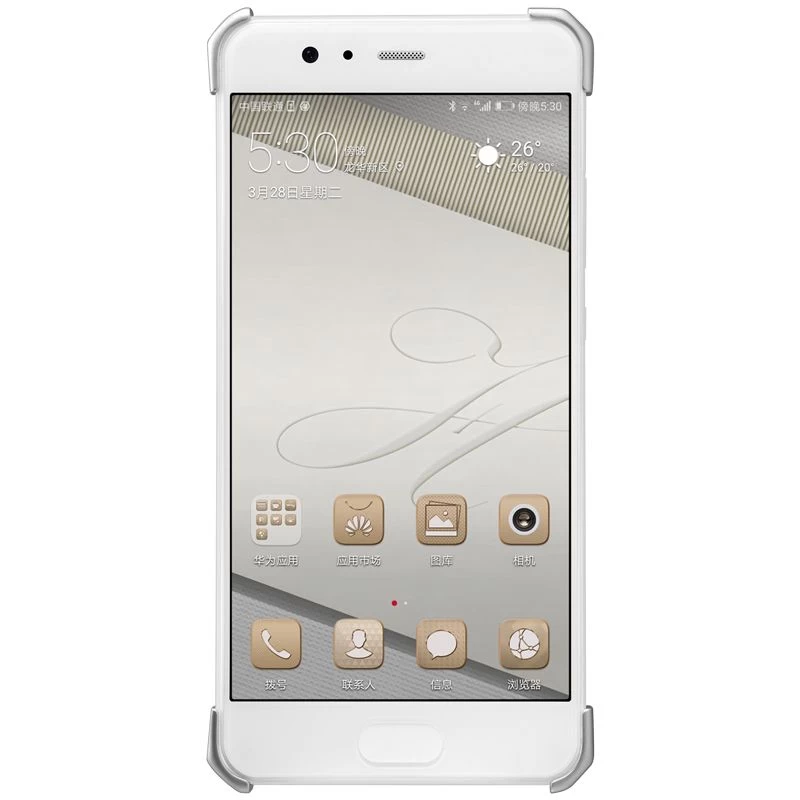 Huawei P10 Plus чехол серебристый Barde Metal with Ring