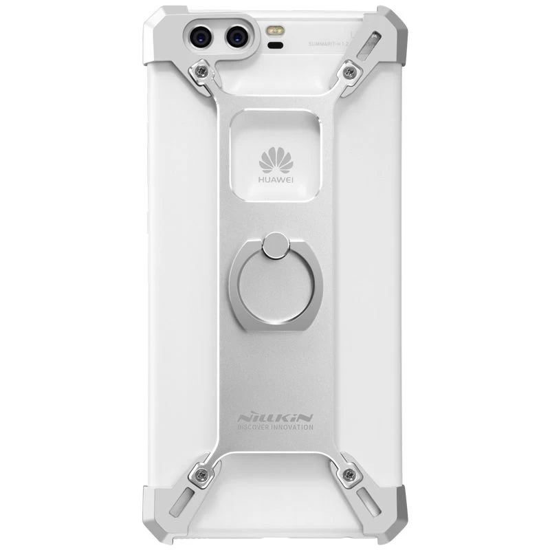 Huawei P10 Plus чехол серебристый Barde Metal with Ring