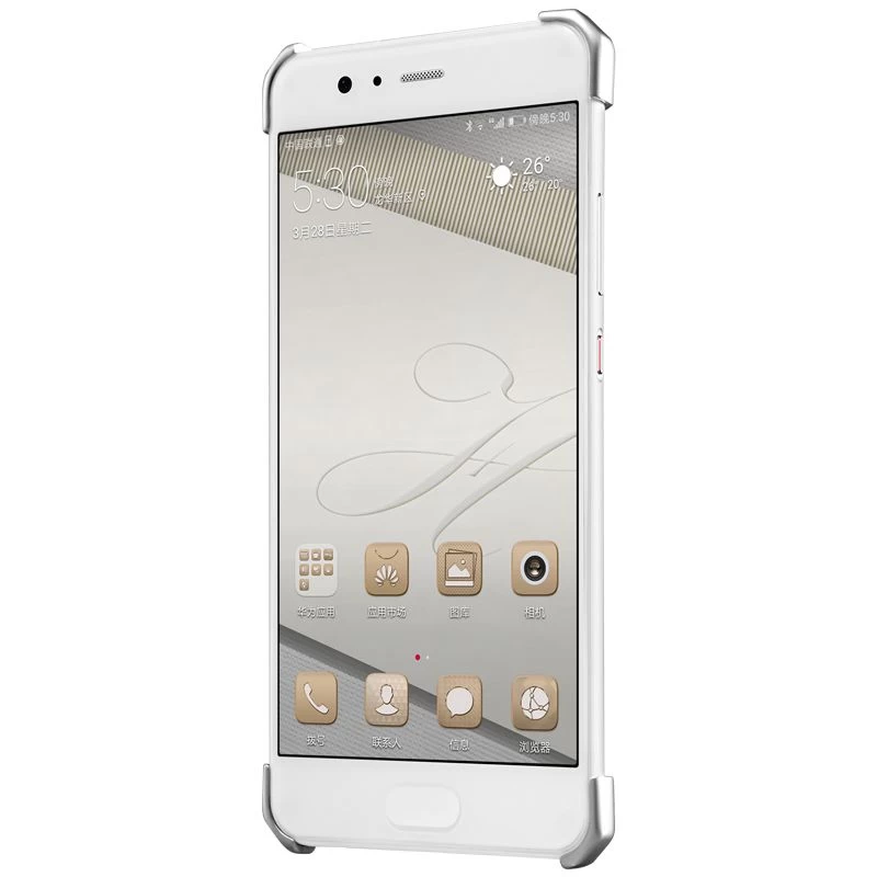 Huawei P10 Plus чехол серебристый Barde Metal with Ring