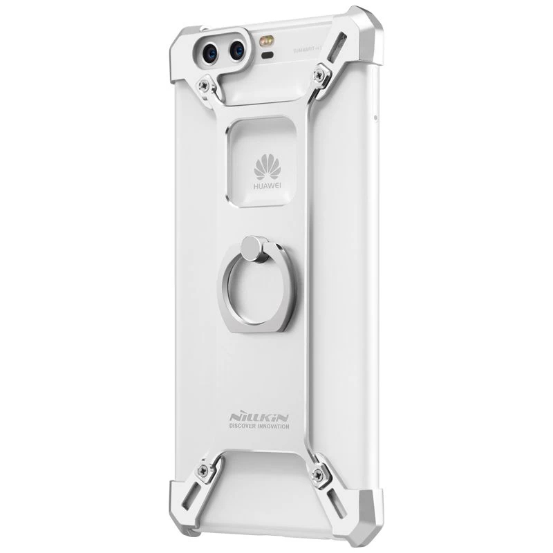 Huawei P10 Plus чехол серебристый Barde Metal with Ring