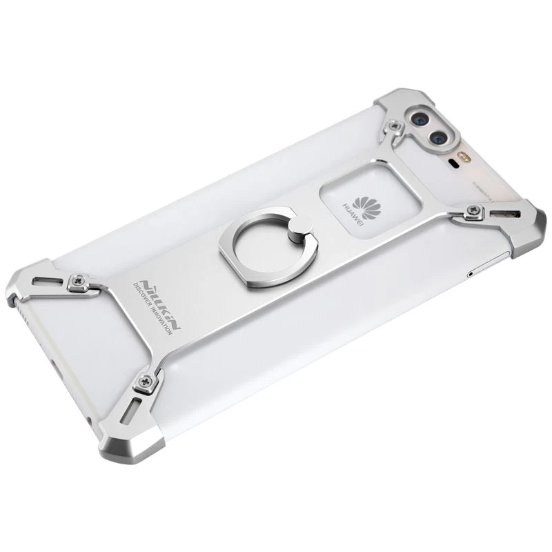 Huawei P10 Plus чехол серебристый Barde Metal with Ring