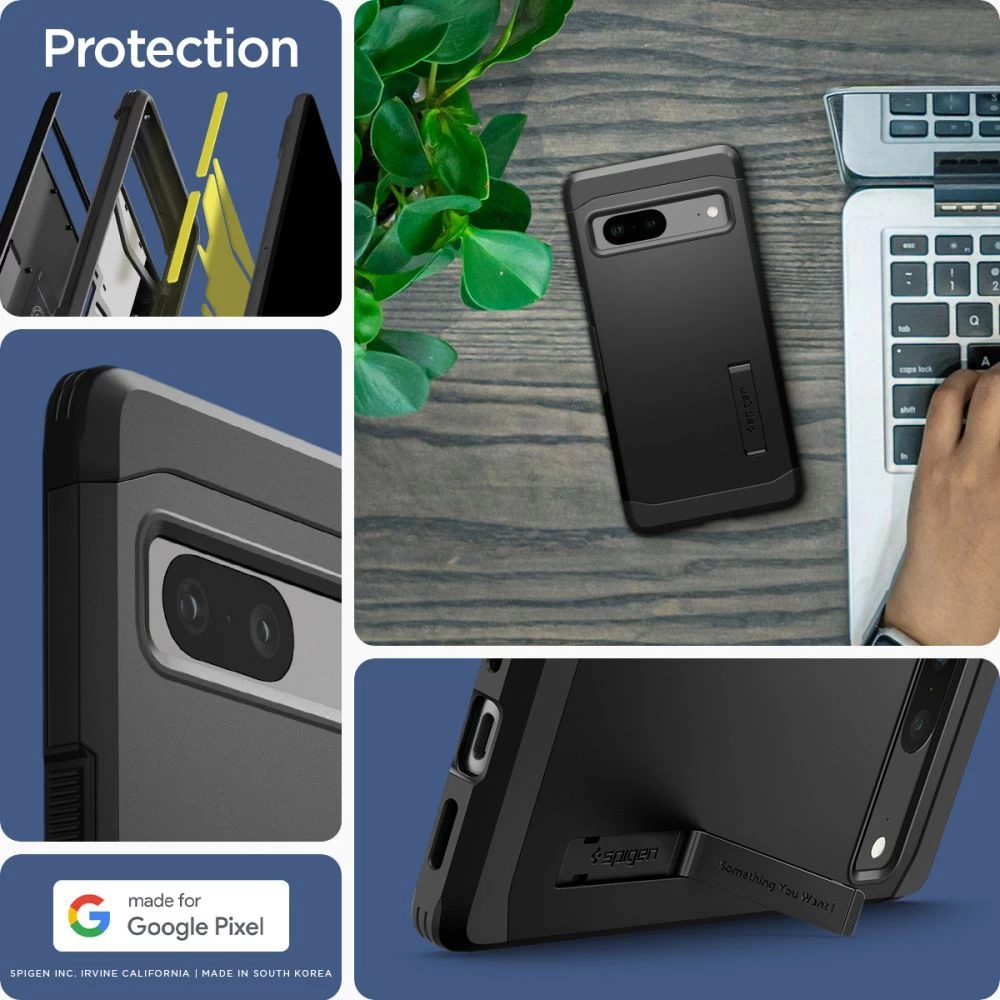 Google Pixel 7 case black SPIGEN TOUGH ARMOR