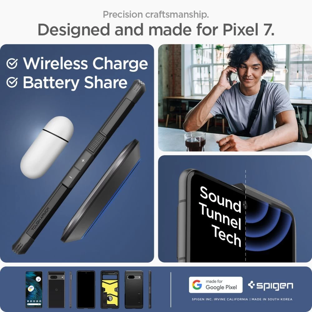 Google Pixel 7 case black SPIGEN TOUGH ARMOR