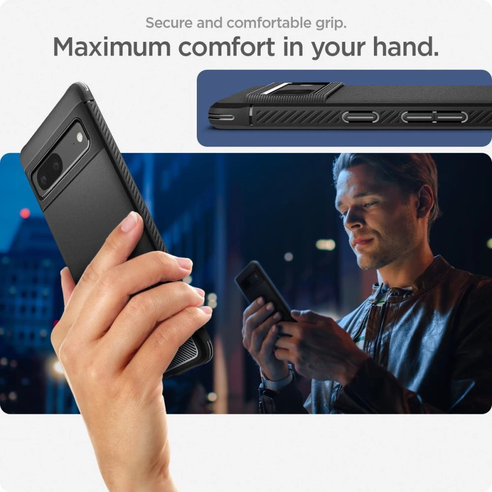 Google Pixel 7 case black SPIGEN RUGGED ARMOR