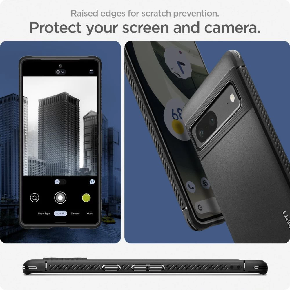 Google Pixel 7 case black SPIGEN RUGGED ARMOR