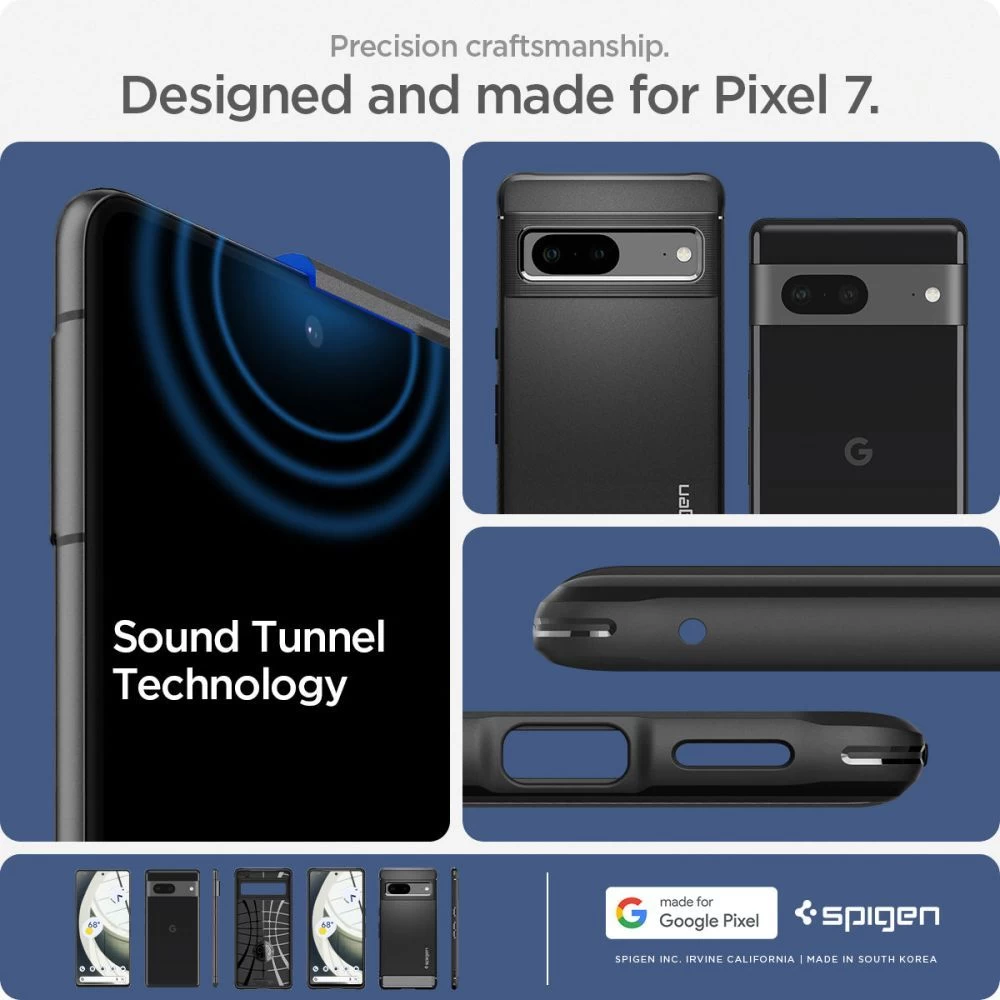 Google Pixel 7 case black SPIGEN RUGGED ARMOR