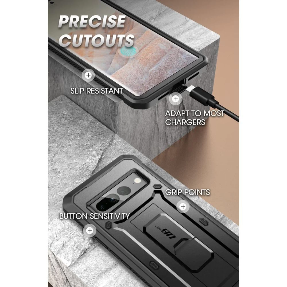 Google Pixel 7 Pro ümbris must SUPCASE UNICORN BEETLE PRO