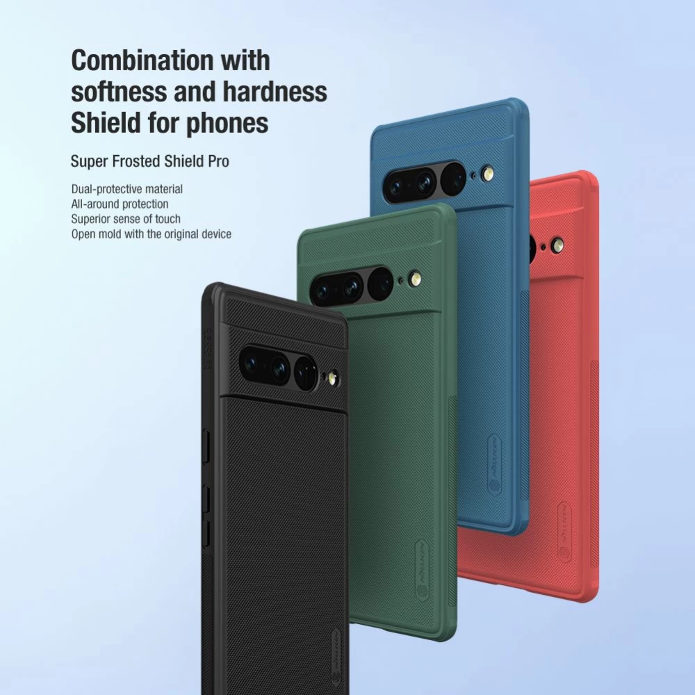 Google Pixel 7 Pro ümbris sinine Nillkin Super Frosted Shield