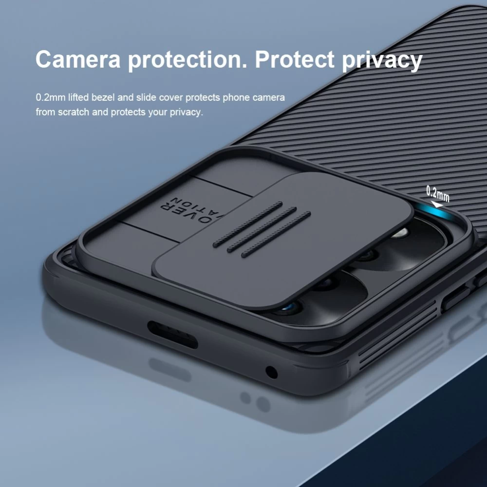 Honor 70 Pro dėklas Juoda Nillkin CamShield