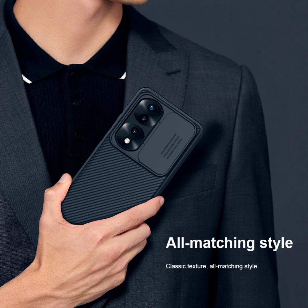 Honor 70 Pro dėklas Juoda Nillkin CamShield