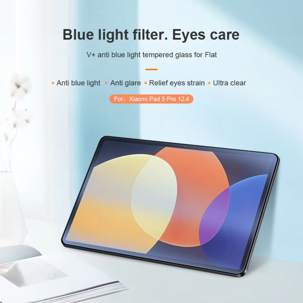 Xiaomi Pad 5 Pro 12.4 planšetės apsauginis stiklas  Nillkin V+ Anti Blue Light