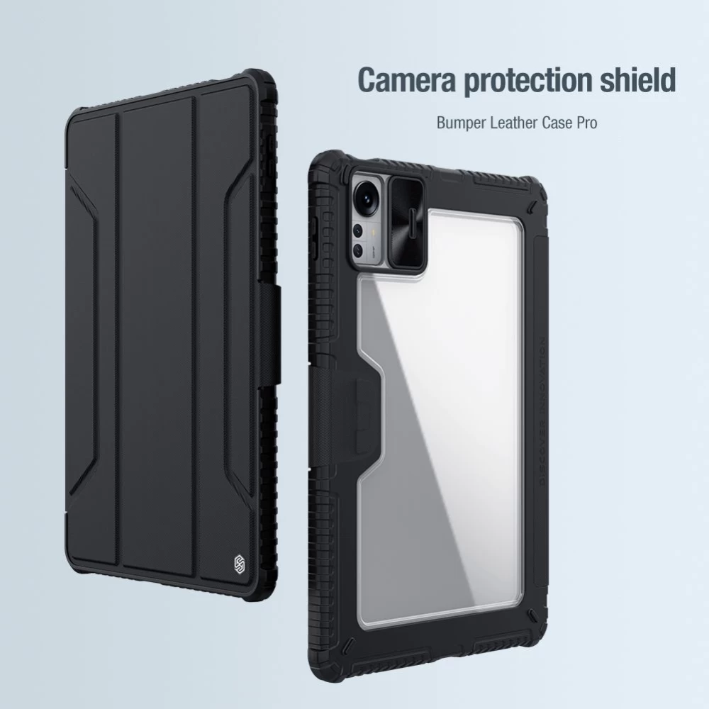 Xiaomi Pad 5 Pro 12.4 Planšetės dėklas pilkas NILLKIN BUMPER LEATHER PRO