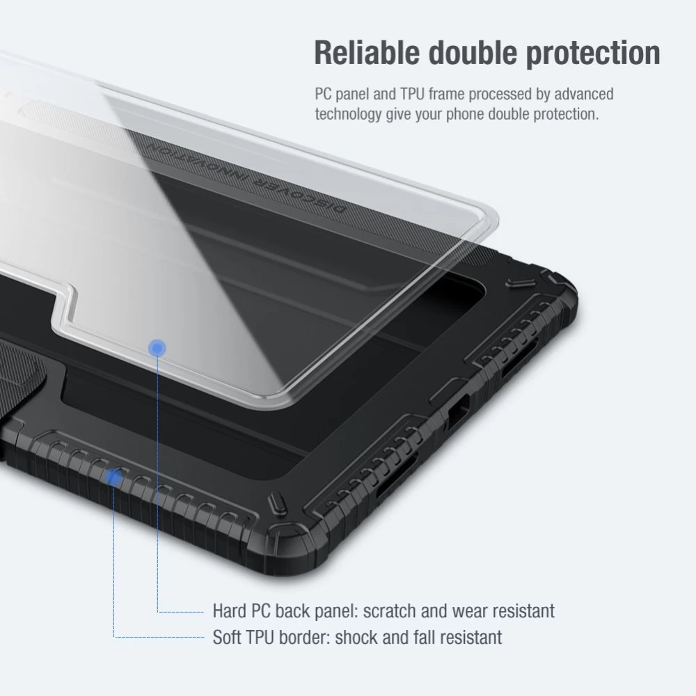 Xiaomi Pad 5 Pro 12.4 Planšetės dėklas mėlyna NILLKIN BUMPER LEATHER PRO