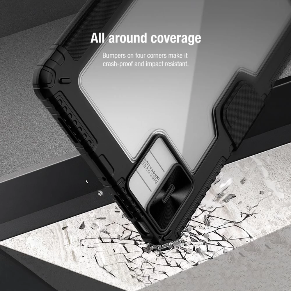 Xiaomi Pad 5 Pro 12.4 Planšetės dėklas mėlyna NILLKIN BUMPER LEATHER PRO