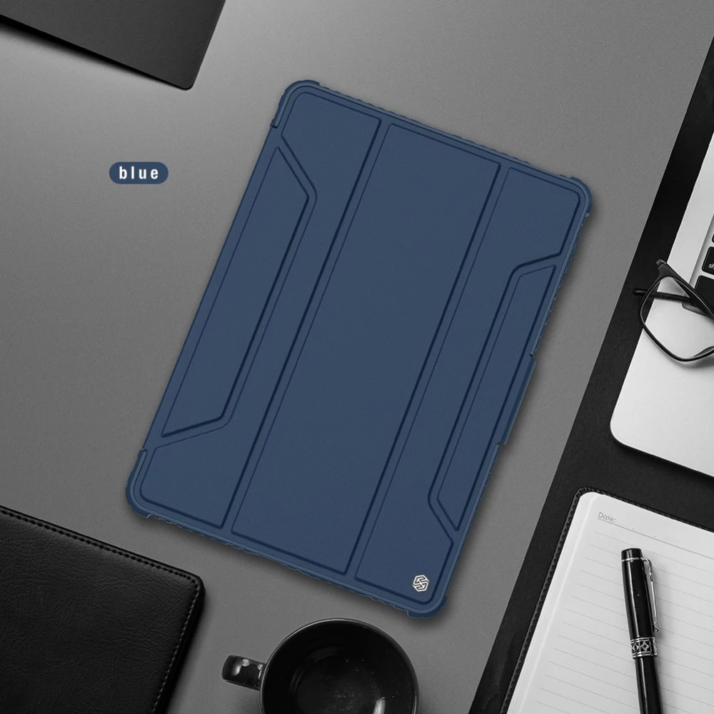 Xiaomi Pad 5 Pro 12.4 Planšetės dėklas mėlyna NILLKIN BUMPER LEATHER PRO