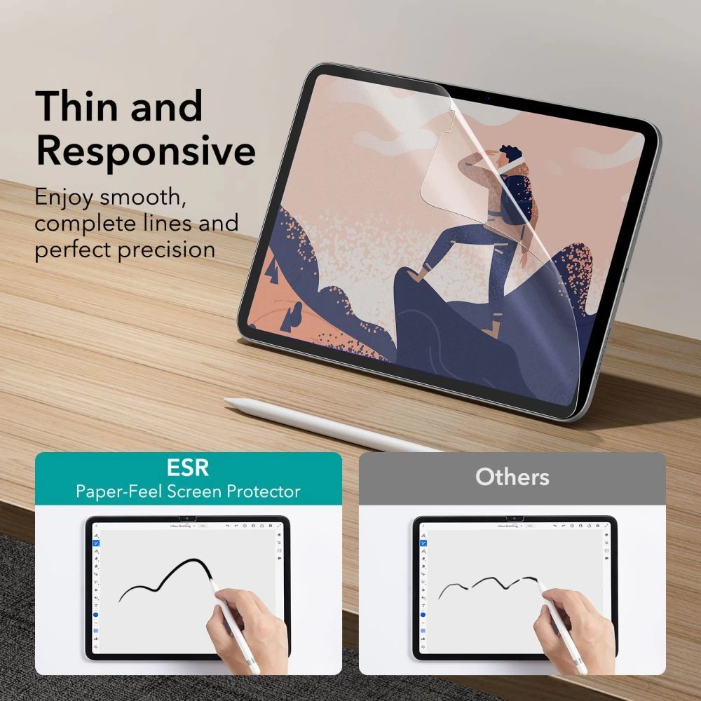 Apple iPad 10.9 10th Gen (2022) tablet skärmskydd  ESR PAPER FEEL (2-pack)