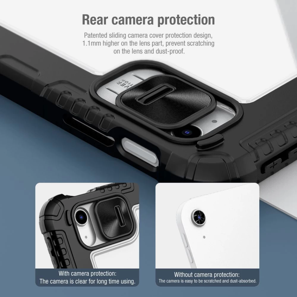 Apple iPad 10.9 10th Gen (2022) maciņš melns NILLKIN BUMPER LEATHER PRO