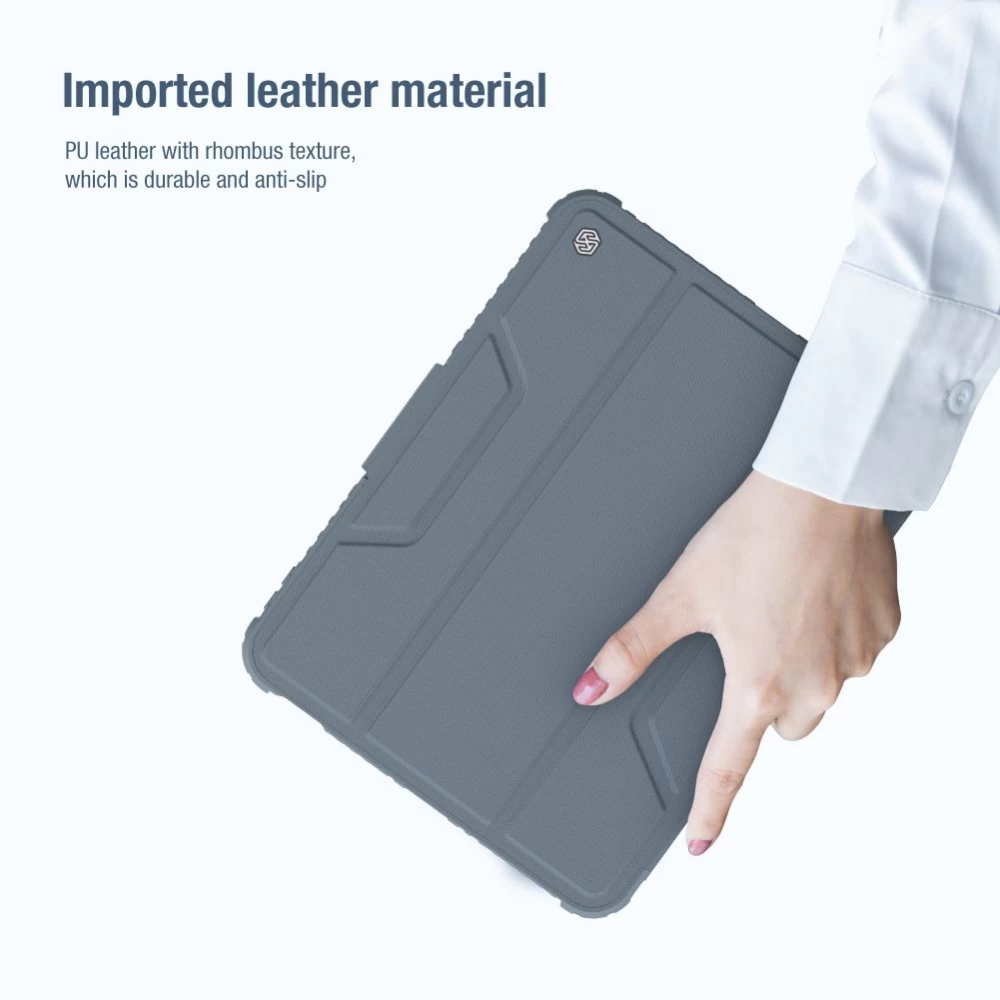 Apple iPad 10.9 10th Gen (2022) maciņš melns NILLKIN BUMPER LEATHER PRO