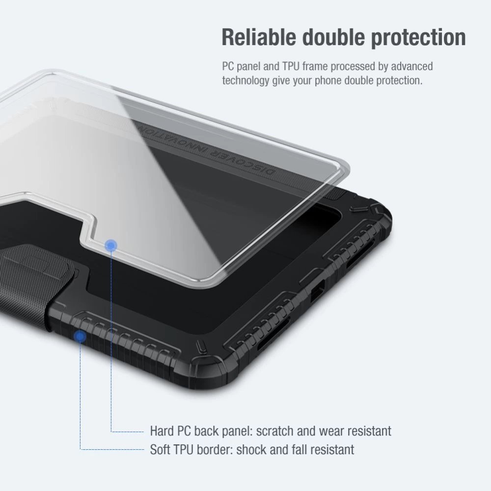Apple iPad 10.9 10th Gen (2022) maciņš melns NILLKIN BUMPER LEATHER PRO