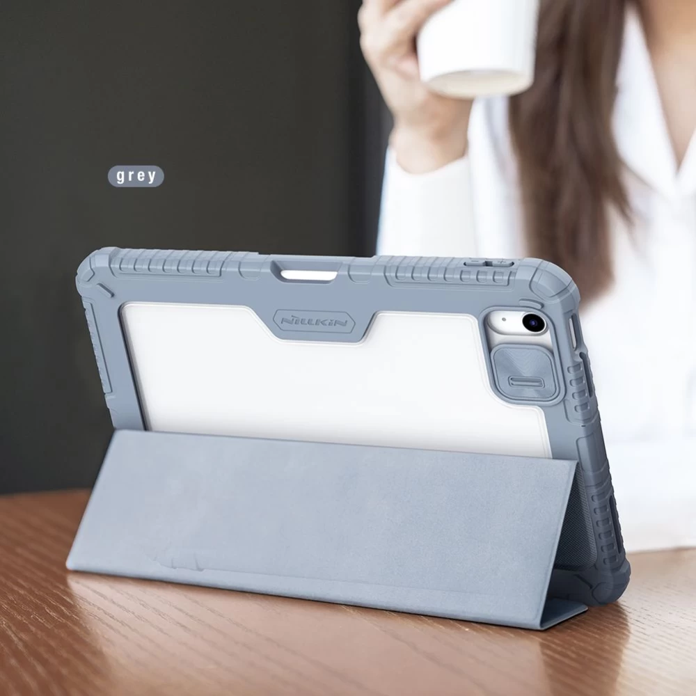 Apple iPad 10.9 10th Gen (2022) maciņš melns NILLKIN BUMPER LEATHER PRO