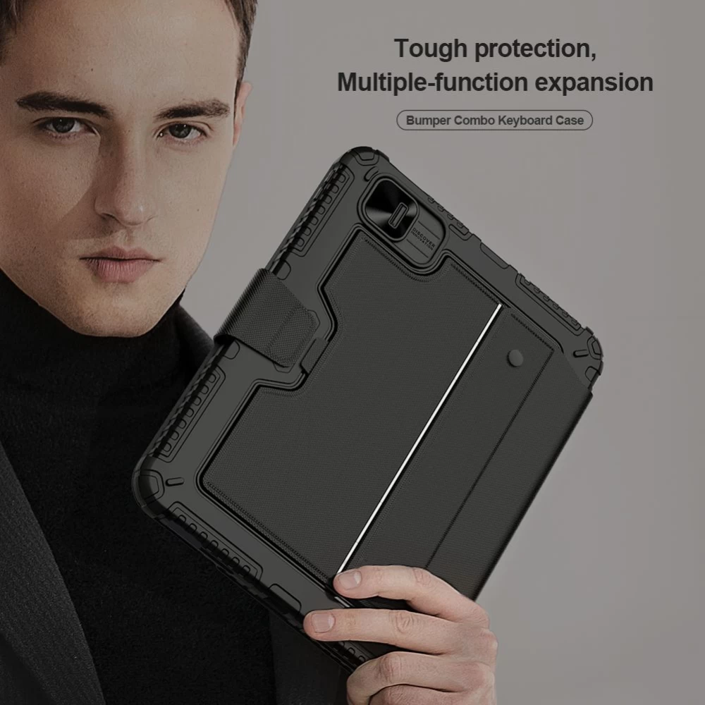 Apple iPad 10.9 10th Gen (2022) tablet case black Nillkin Bumper Combo Keyboard