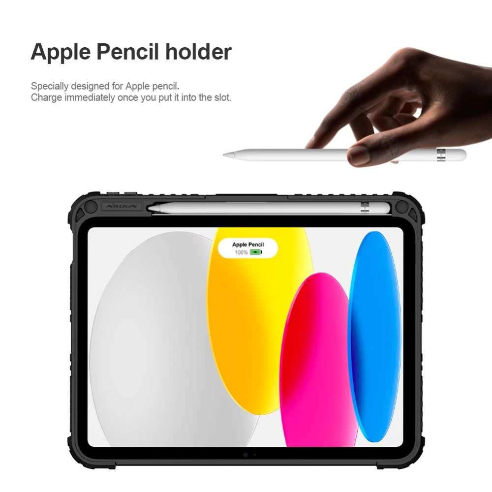 Apple iPad 10.9 10th Gen (2022) tablet case black Nillkin Bumper Combo Keyboard
