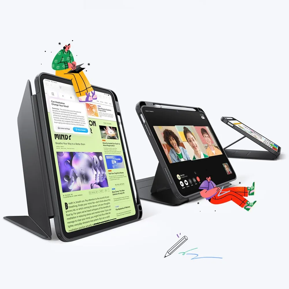 Apple iPad 10.9 10th Gen (2022) tahvelarvuti ümbris must ESR FLIP HYBRID