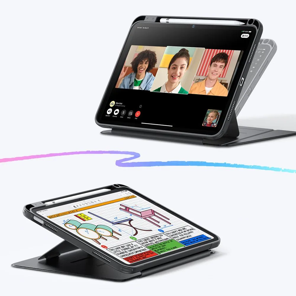 Apple iPad 10.9 10th Gen (2022) tahvelarvuti ümbris must ESR FLIP HYBRID