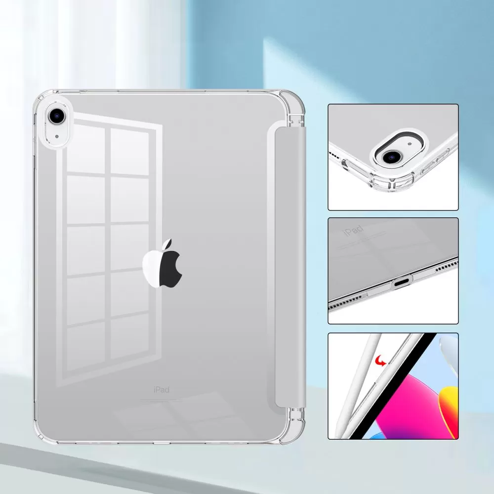 Apple iPad 10.9 10th Gen (2022) tablet case gray TECH-PROTECT SC PEN HYBRID