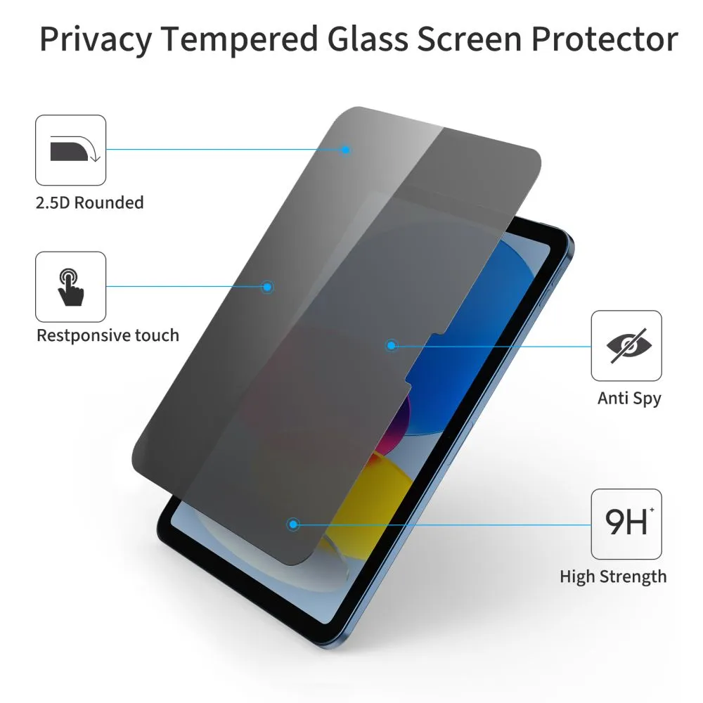 Apple iPad 10.9 10th Gen (2022) tablet tempered glass  TECH-PROTECT GLASS SPY+ PRIVACY
