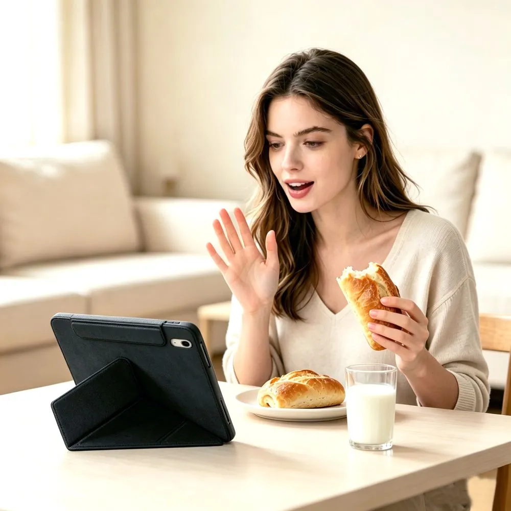 Apple iPad 10.9 10th Gen (2022) Planšetes maciņš melns TECH-PROTECT SC PEN ORIGAMI