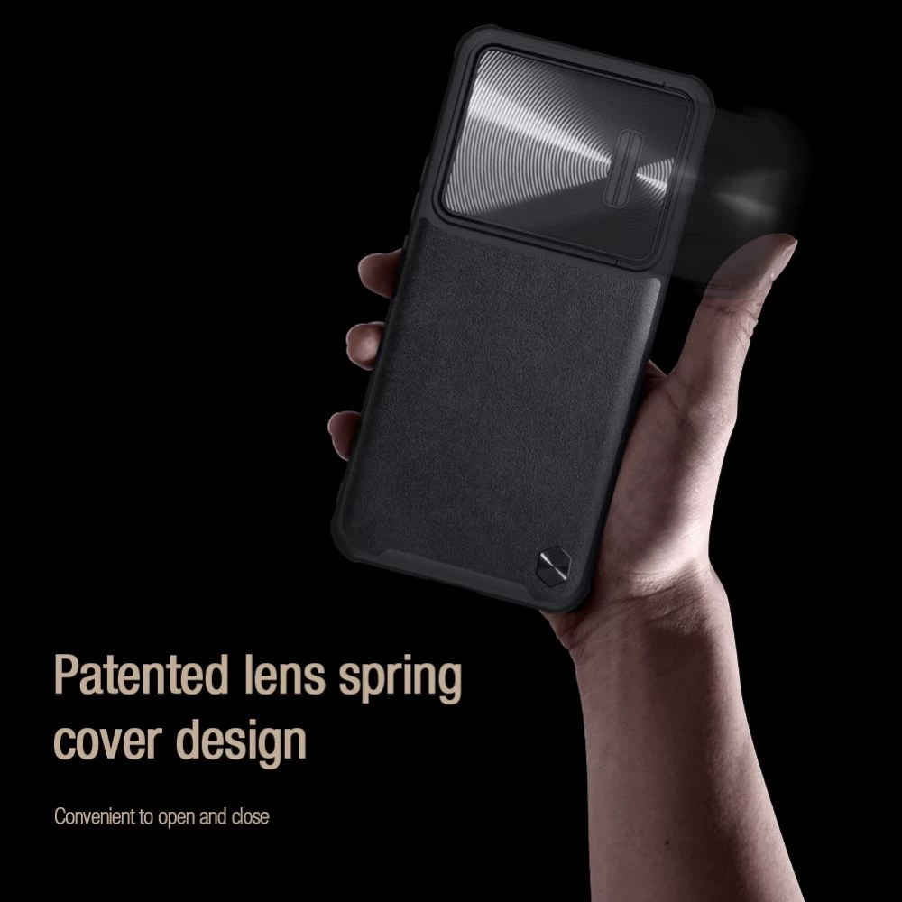 Xiaomi 12 12T Pro ümbris sinine NILLKIN CAMSHIELD S LEATHER