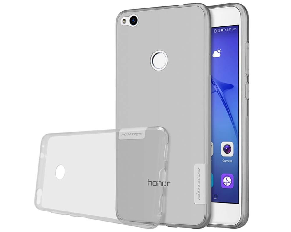 Huawei P8 Lite/ P9 Lite (2017) чехол прозрачный серый TPU