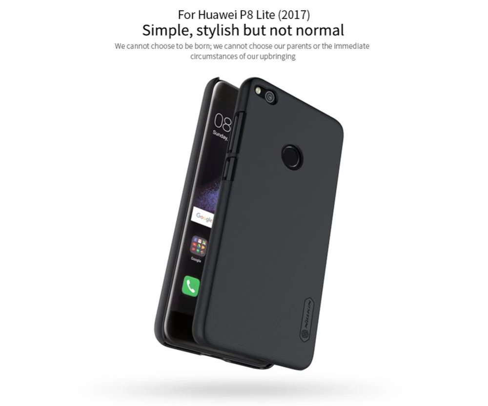 Huawei P8 Lite/ P9 Lite (2017) dėklas Juoda Super Frosted Shield