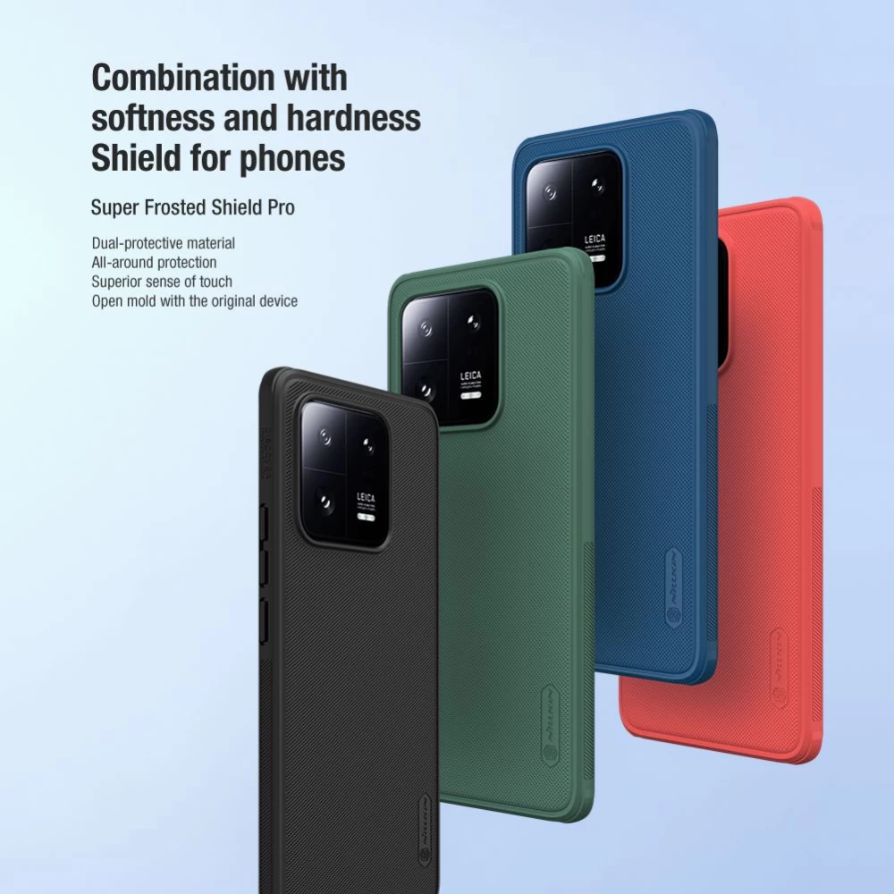 Xiaomi 13 Pro dėklas mėlyna NILLKIN SUPER FROSTED SHIELD PRO