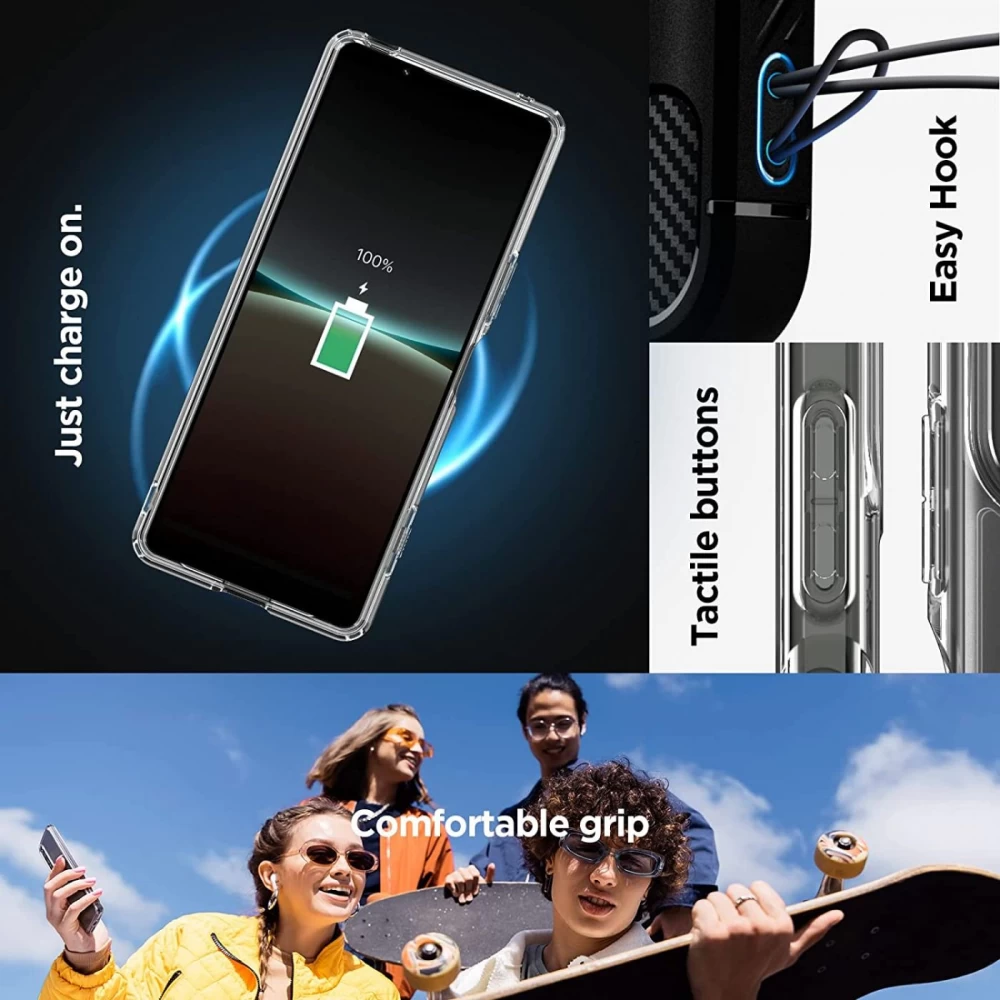 Sony Xperia 5 IV ümbris läbipaistev SPIGEN ULTRA HYBRID