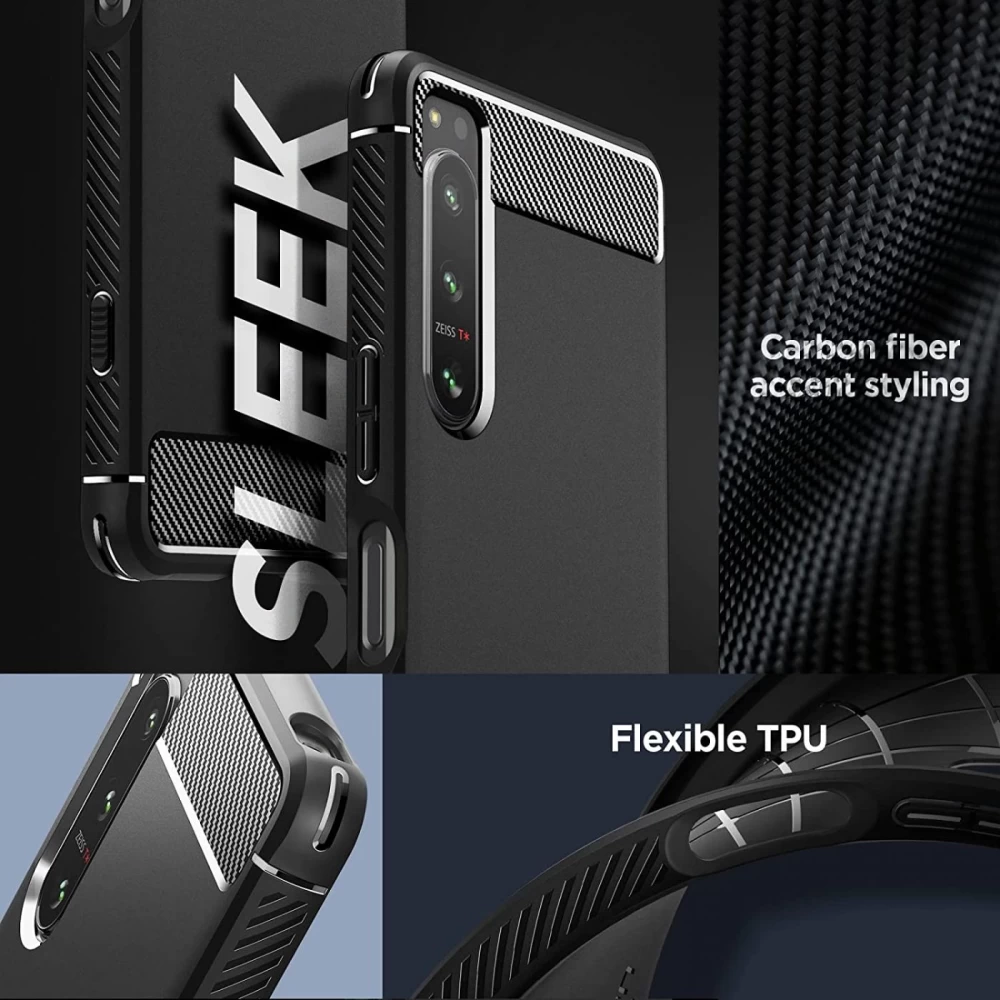Sony Xperia 5 IV suojakuori musta SPIGEN RUGGED ARMOR