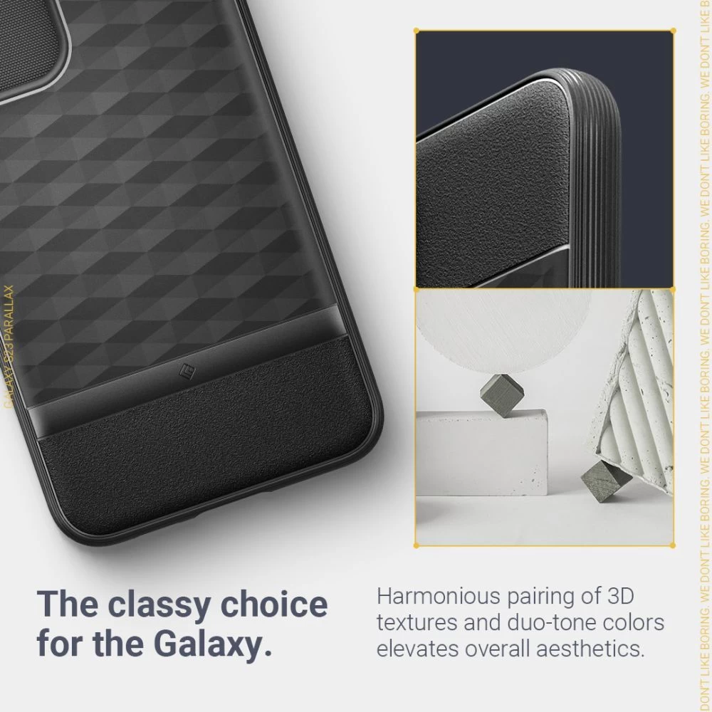 Samsung Galaxy S23 suojakuori musta CASEOLOGY PARALLAX