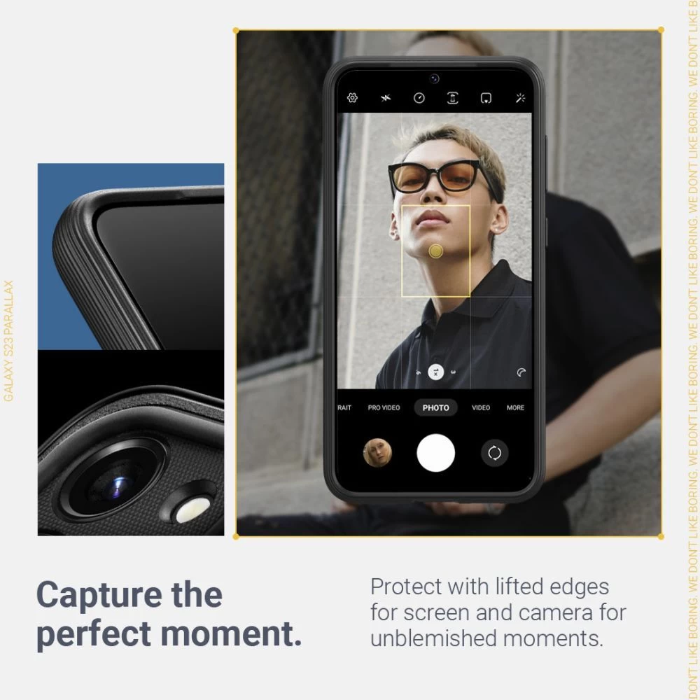 Samsung Galaxy S23 suojakuori musta CASEOLOGY PARALLAX
