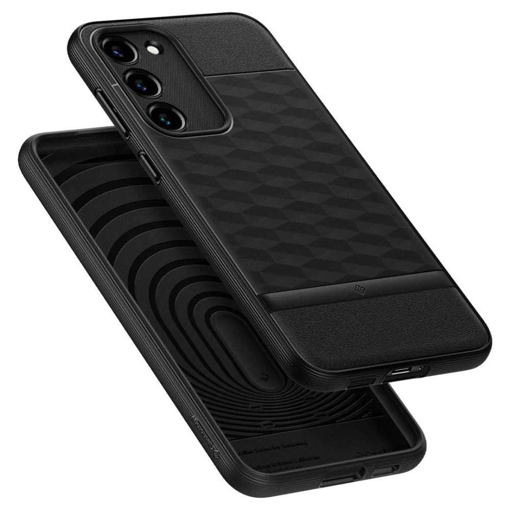Samsung Galaxy S23 suojakuori musta CASEOLOGY PARALLAX