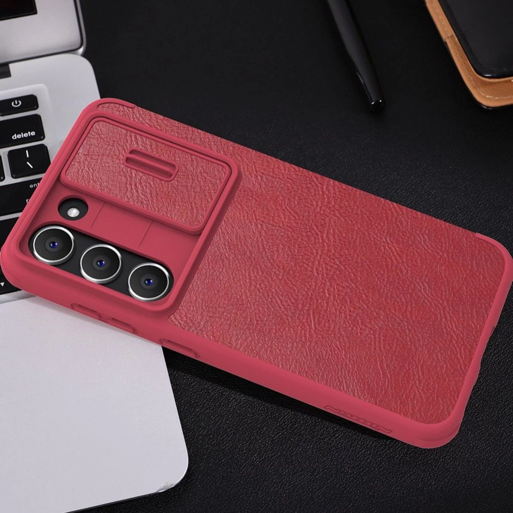 Samsung Galaxy S23 Plus dėklas rudas NILLKIN QIN PRO LEATHER