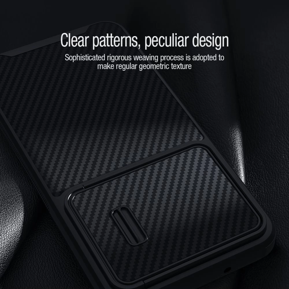 Samsung Galaxy S23 Plus dėklas Juoda NILLKIN SYNTHETIC FIBER S