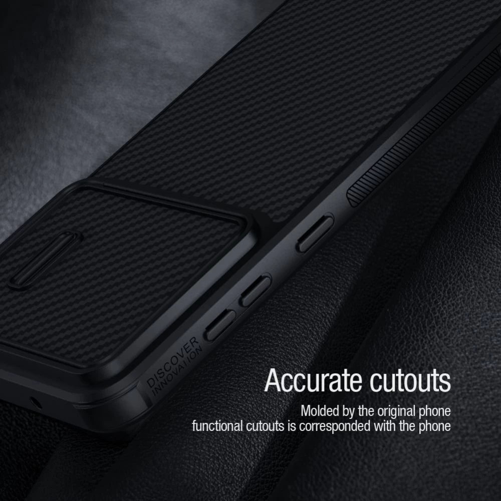 Samsung Galaxy S23 Plus dėklas Juoda NILLKIN SYNTHETIC FIBER S
