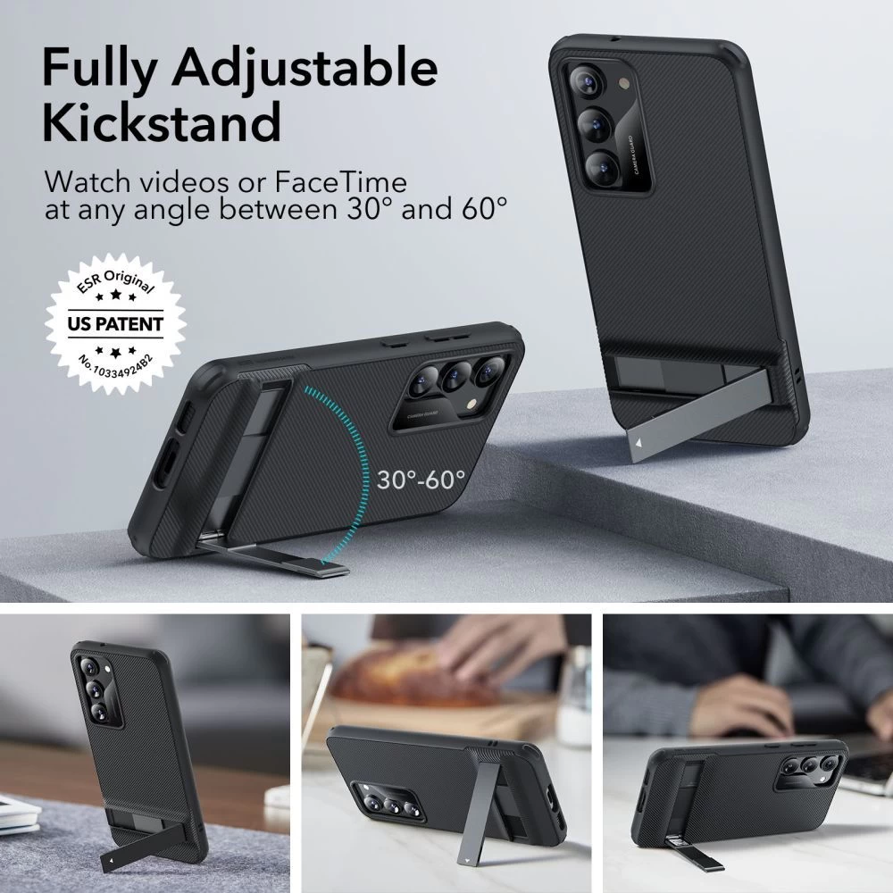 Samsung Galaxy S23 Plus dėklas Juoda ESR AIR SHIELD BOOST