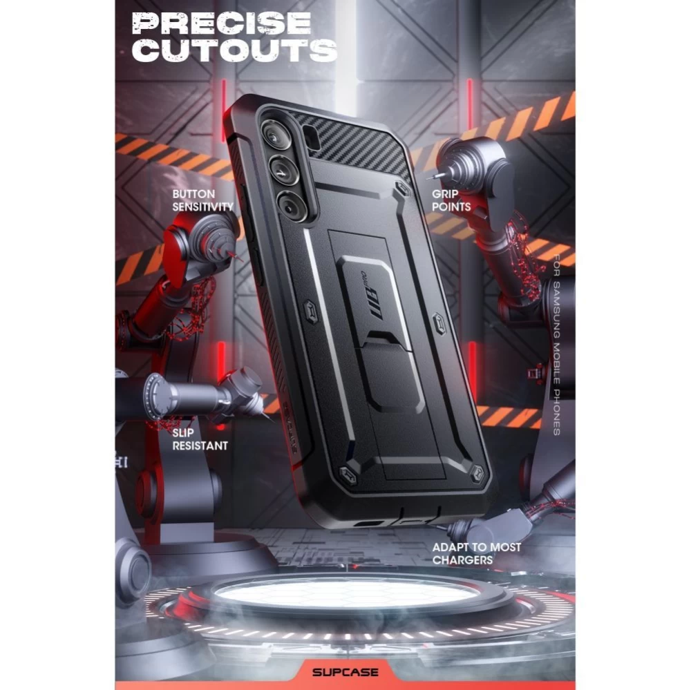 Samsung Galaxy S23 Plus dėklas Juoda SUPCASE UNICORN BEETLE PRO