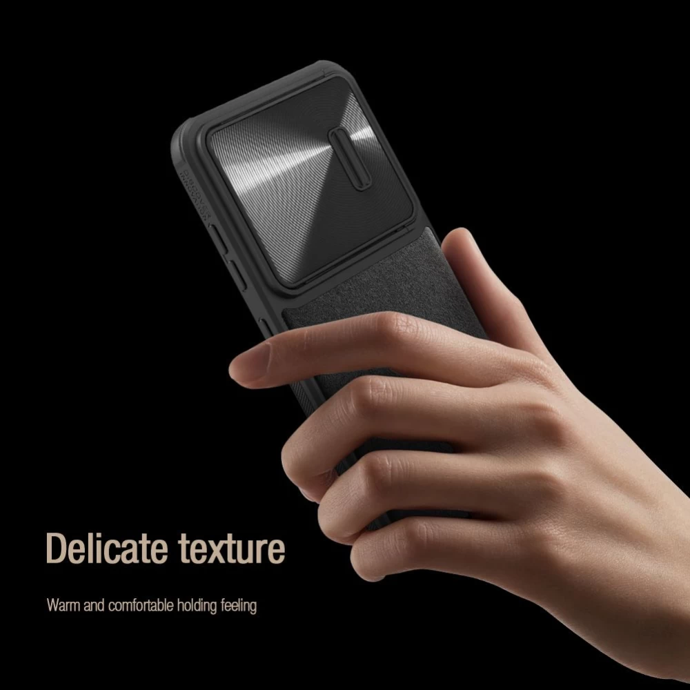 Samsung Galaxy S23 Plus dėklas Juoda NILLKIN CAMSHIELD S LEATHER